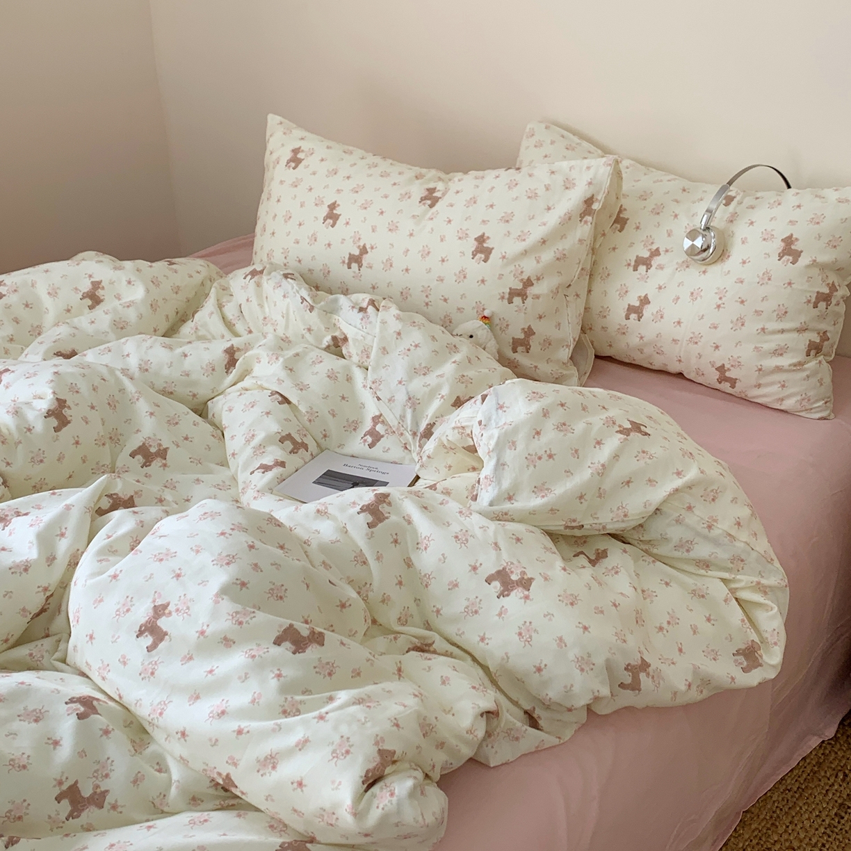 桃喜 2026春夏新款全棉纯棉双层纱系列四件套 双层纱-碎花小鹿