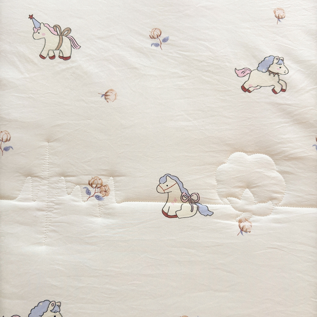 91家纺网 家纺一手货源 找家纺 西域种棉人·千百笠 2026新款A类印花手包边凌香新疆棉花夏被 凌香 马上发财