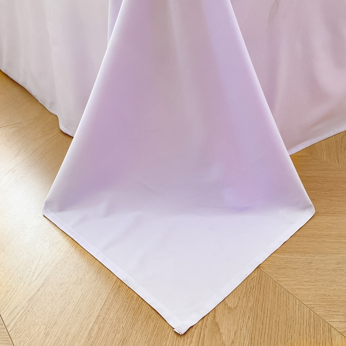 91家纺网 家纺一手货源 找家纺 泉欣家纺 2026新款网红可爱卡通 公主风毛巾绣花水洗棉四件套（专版花型） 甜甜猫咪-粉紫