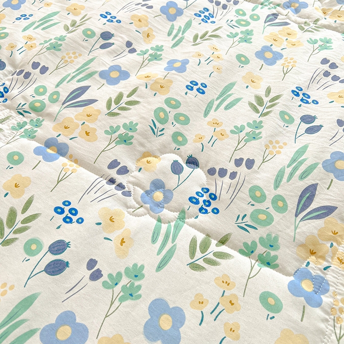 91家纺网 家纺一手货源 找家纺 西域种棉人·千百笠 2026新款A类印花手包边凌香新疆棉花夏被 凌香 花海