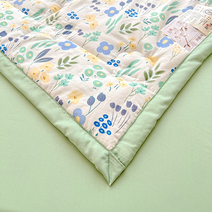 91家纺网 家纺一手货源 找家纺 西域种棉人·千百笠 2026新款A类印花手包边凌香新疆棉花夏被 凌香 花海