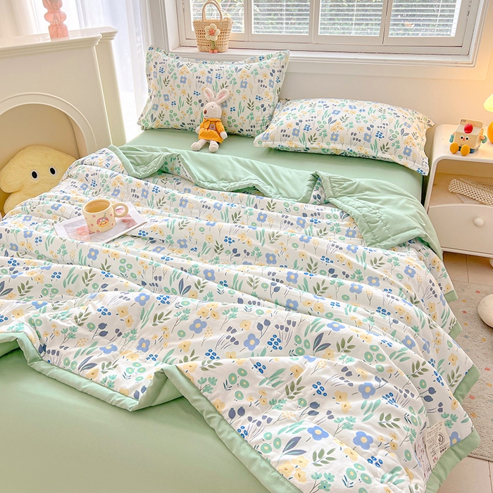 91家纺网 家纺一手货源 找家纺 西域种棉人·千百笠 2026新款A类印花手包边凌香新疆棉花夏被 凌香 花海