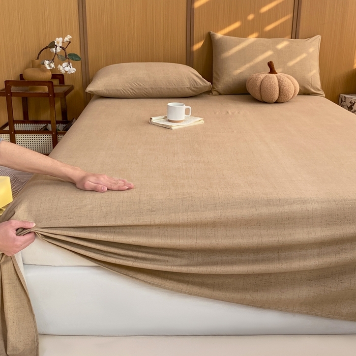 91家纺网 家纺一手货源 找家纺 （总）麒东家纺 2026年新款古棉麻单床单