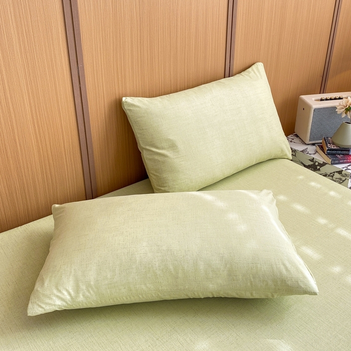 91家纺网 家纺一手货源 找家纺 麒东家纺 2026年新款古棉麻单床单 绿色