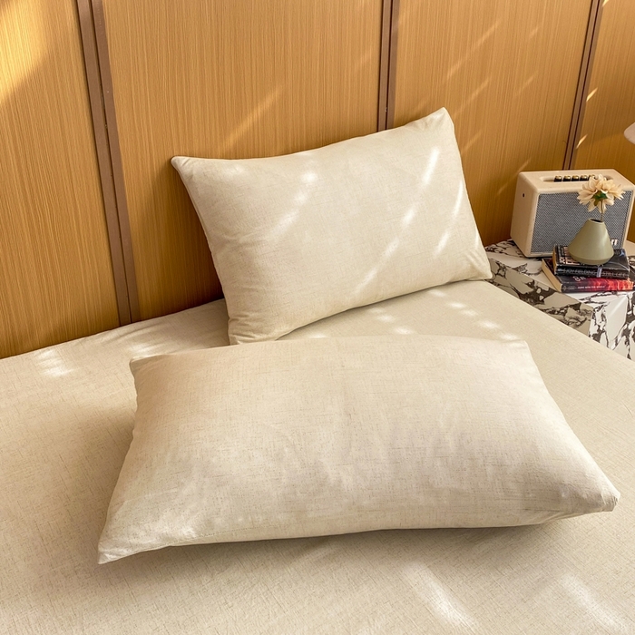 91家纺网 家纺一手货源 找家纺 麒东家纺 2026年新款古棉麻单床单 米白