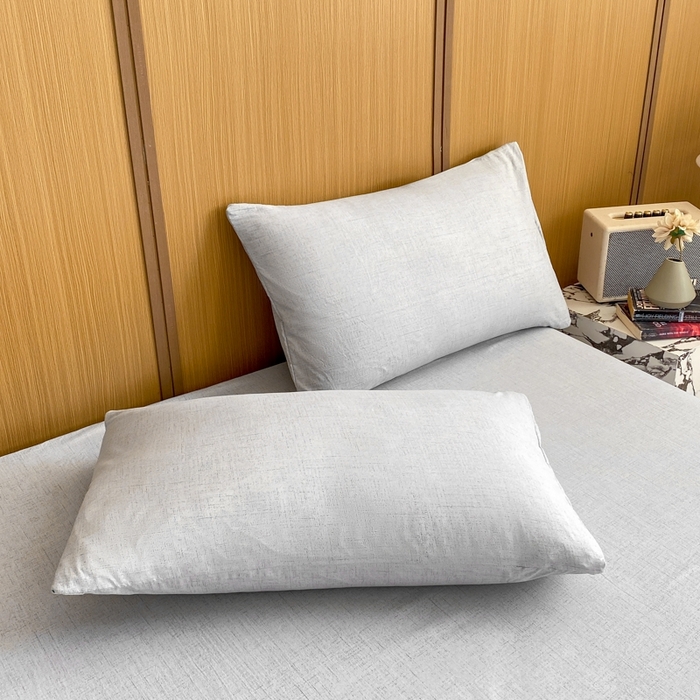 91家纺网 家纺一手货源 找家纺 麒东家纺 2026年新款古棉麻单床单 浅灰