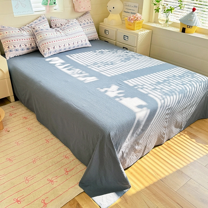 91家纺网 家纺一手货源 找家纺 （总）九诺家纺 2026新款丝柔棉加厚小清新印花四件套-甜心