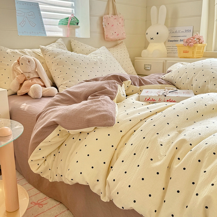 91家纺网 家纺一手货源 找家纺 （总）九诺家纺 2026新款丝柔棉加厚小清新印花四件套-甜心