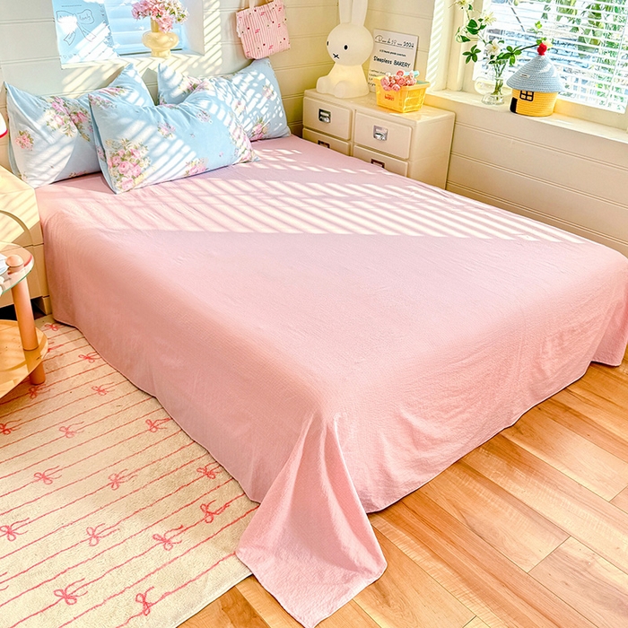 91家纺网 家纺一手货源 找家纺 九诺家纺 2026新款丝柔棉加厚小清新印花四件套-甜心 甜心-花语时光