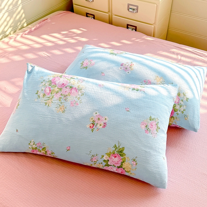 91家纺网 家纺一手货源 找家纺 九诺家纺 2026新款丝柔棉加厚小清新印花四件套-甜心 甜心-花语时光