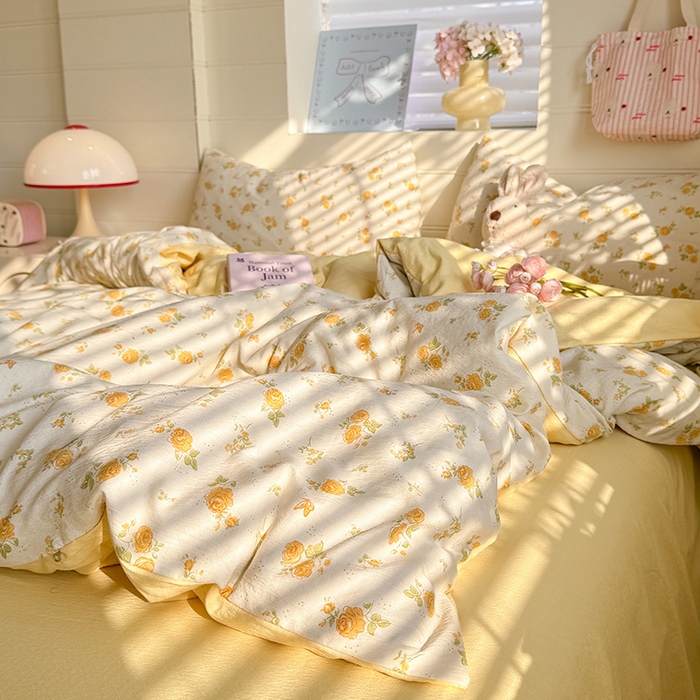 91家纺网 家纺一手货源 找家纺 九诺家纺 2026新款丝柔棉加厚小清新印花四件套-甜心 甜心-欧若拉