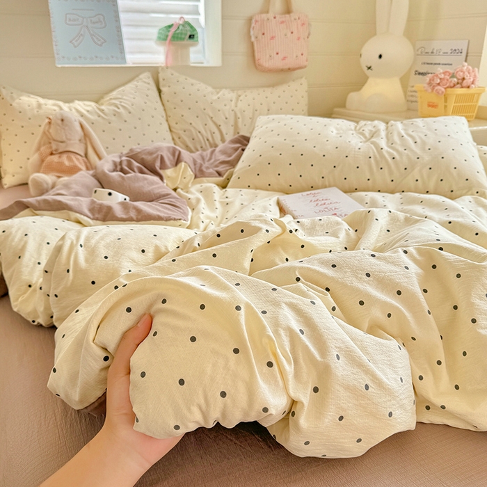 91家纺网 家纺一手货源 找家纺 九诺家纺 2026新款丝柔棉加厚小清新印花四件套-甜心 甜心-少女情节