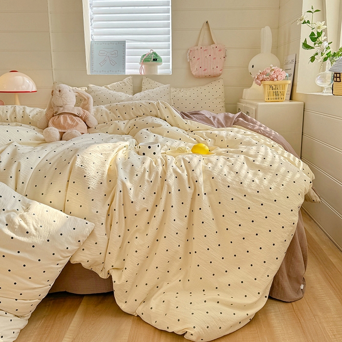 91家纺网 家纺一手货源 找家纺 九诺家纺 2026新款丝柔棉加厚小清新印花四件套-甜心 甜心-少女情节