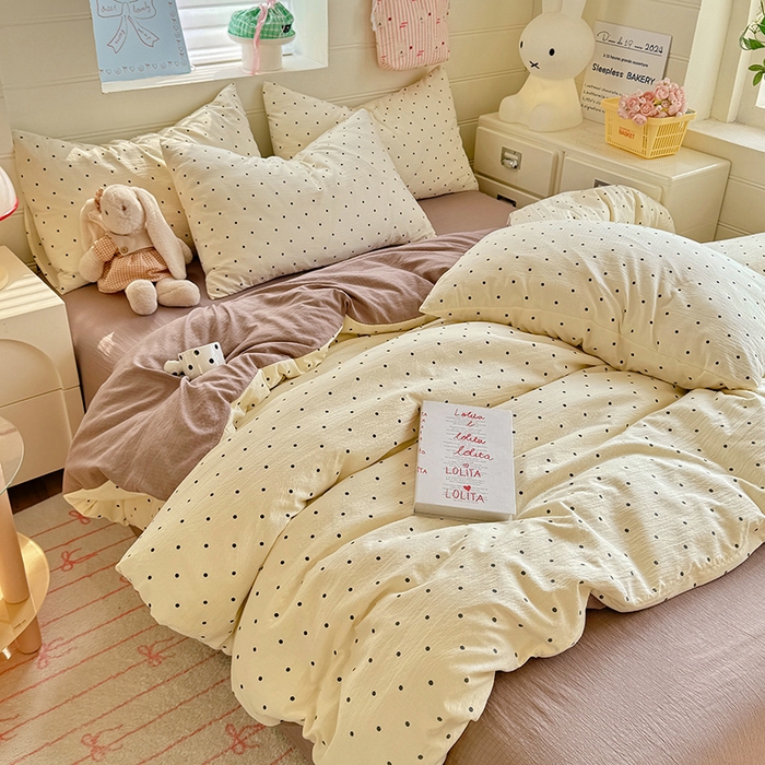 91家纺网 家纺一手货源 找家纺 九诺家纺 2026新款丝柔棉加厚小清新印花四件套-甜心 甜心-少女情节