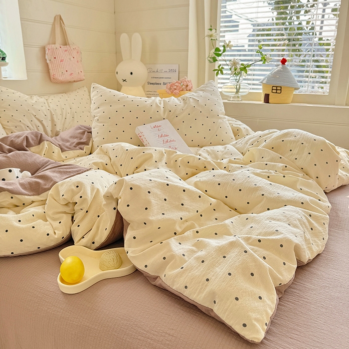 91家纺网 家纺一手货源 找家纺 九诺家纺 2026新款丝柔棉加厚小清新印花四件套-甜心 甜心-少女情节