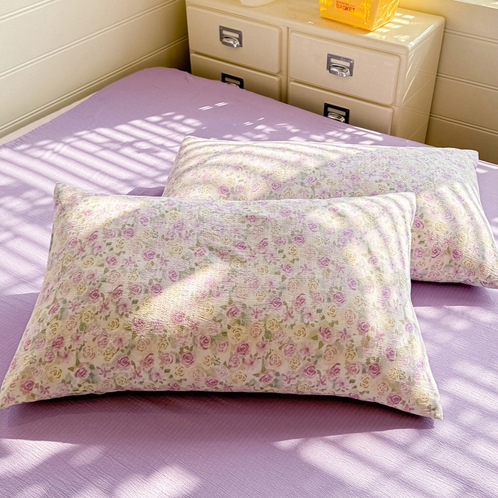 91家纺网 家纺一手货源 找家纺 九诺家纺 2026新款丝柔棉加厚小清新印花四件套-甜心 甜心-蔷薇语