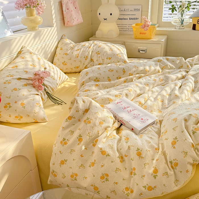 91家纺网 家纺一手货源 找家纺 九诺家纺 2026新款丝柔棉加厚小清新印花四件套-甜心 甜心-欧若拉