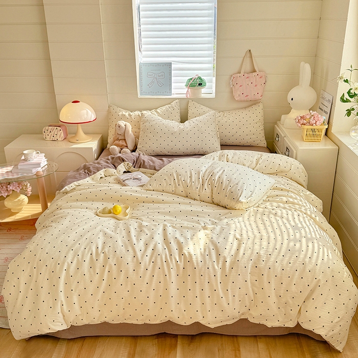 91家纺网 家纺一手货源 找家纺 九诺家纺 2026新款丝柔棉加厚小清新印花四件套-甜心 甜心-少女情节