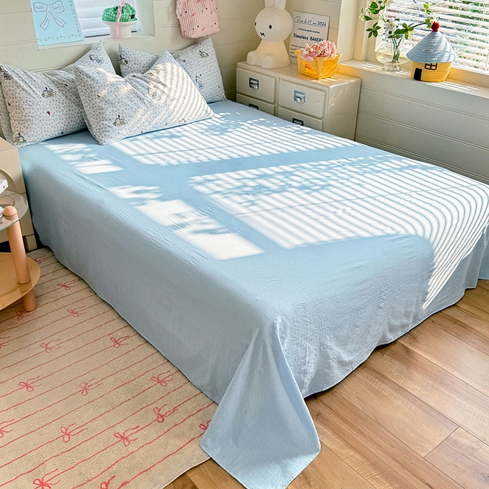 91家纺网 家纺一手货源 找家纺 九诺家纺 2026新款丝柔棉加厚小清新印花四件套-甜心 甜心-暖心小狗