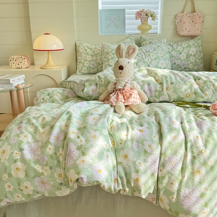 91家纺网 家纺一手货源 找家纺 九诺家纺 2026新款丝柔棉加厚小清新印花四件套-甜心 甜心-海岛青春