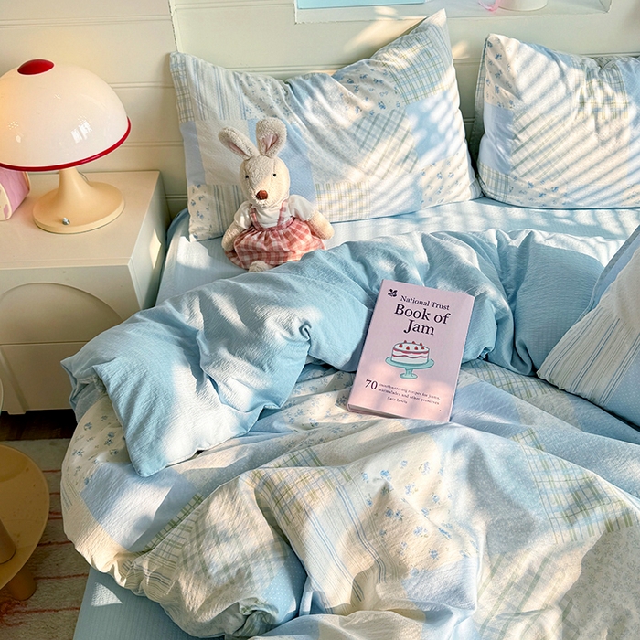 91家纺网 家纺一手货源 找家纺 九诺家纺 2026新款丝柔棉加厚小清新印花四件套-甜心 甜心-南笙假日