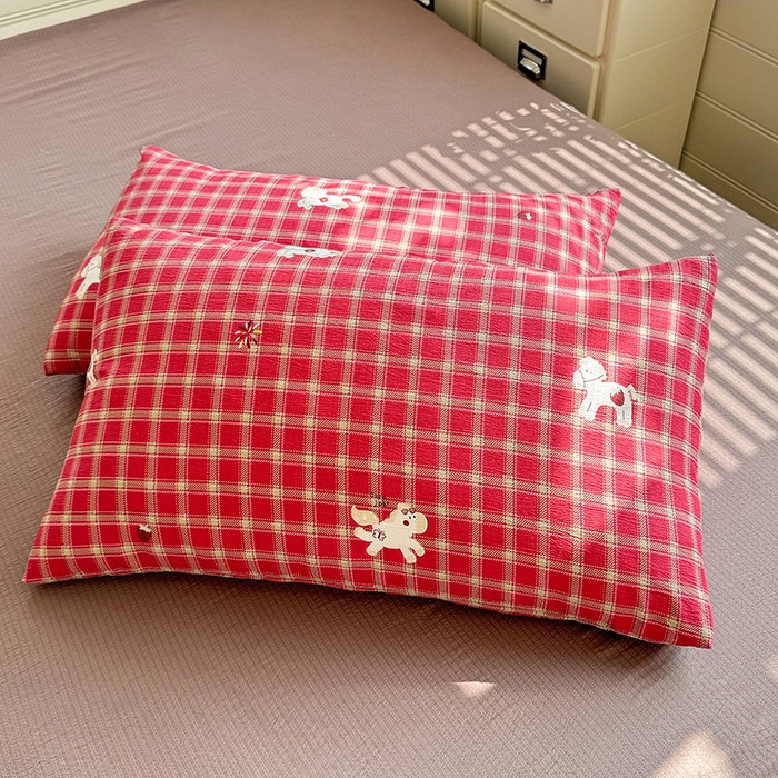 91家纺网 家纺一手货源 找家纺 九诺家纺 2026新款丝柔棉加厚小清新印花四件套-甜心 甜心-幸福飞马