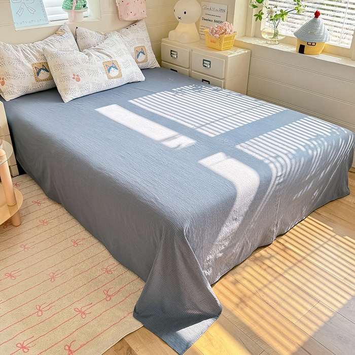 91家纺网 家纺一手货源 找家纺 九诺家纺 2026新款丝柔棉加厚小清新印花四件套-甜心 甜心-喵喵物语