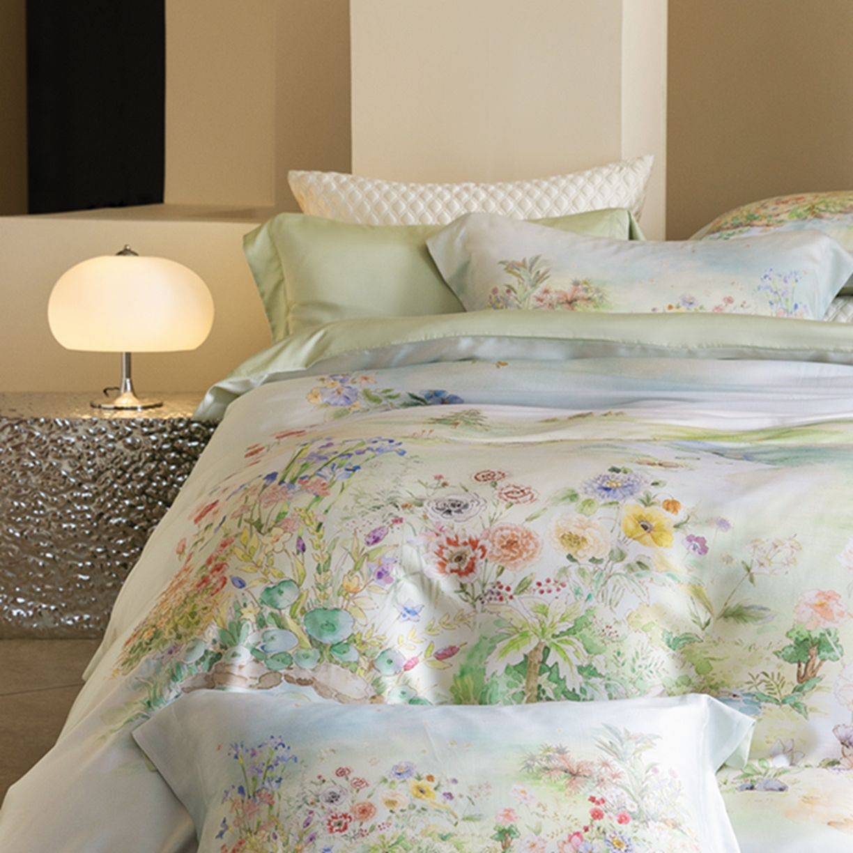 91家纺网 家纺一手货源 找家纺 （总）时亿家居 2026新款大版莱赛尔天丝印花四件套