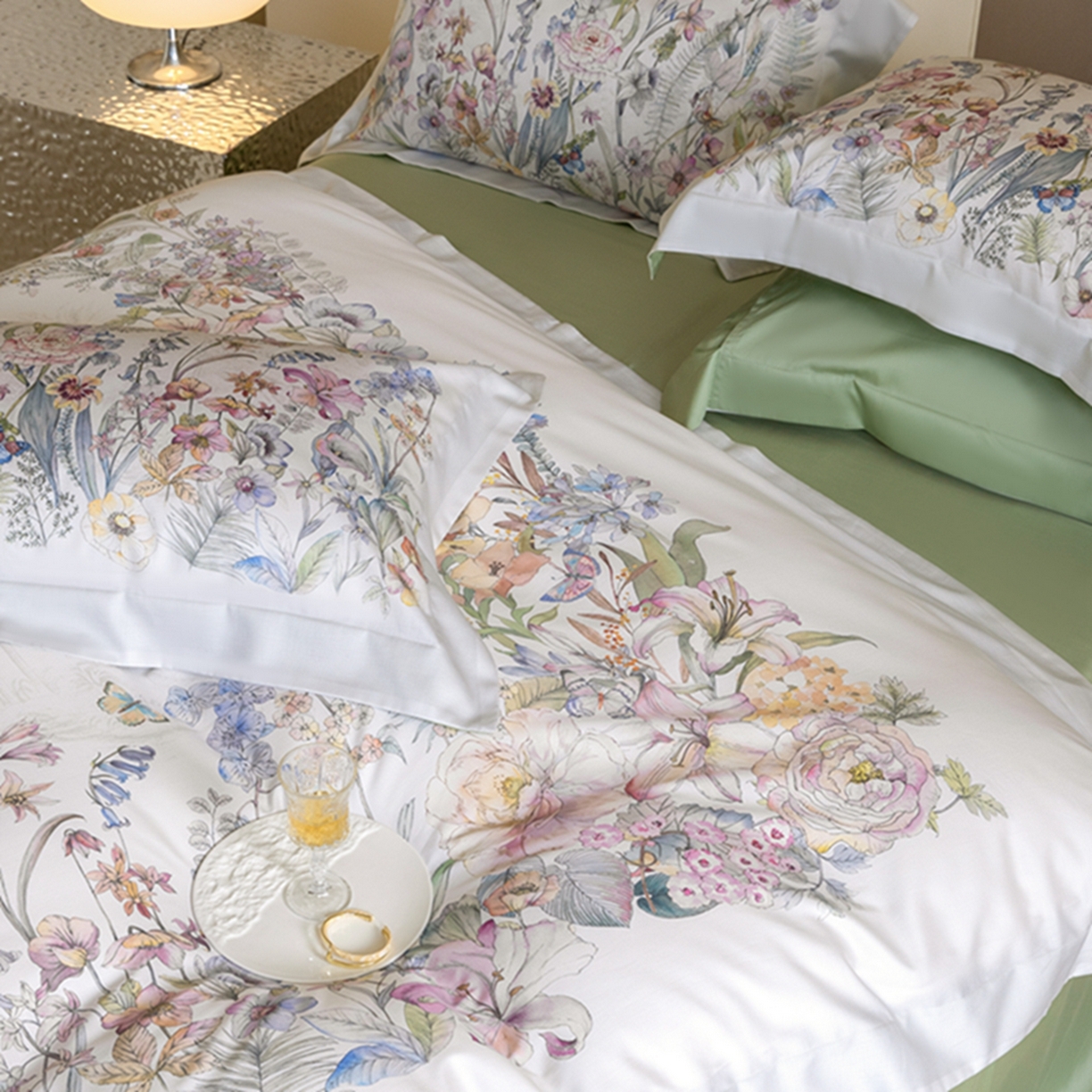 91家纺网 家纺一手货源 找家纺 时亿家居 2026新款大版莱赛尔天丝印花四件套 苏芸 玉