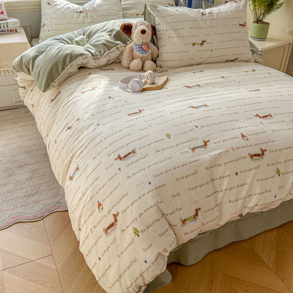 91家纺网 家纺一手货源 找家纺 （总）暖伊家居 2026新款澳洲原单仿棉布袋四件套 硬包