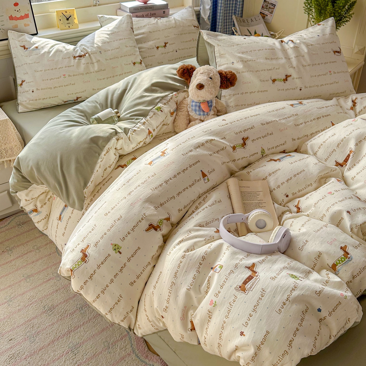 91家纺网 家纺一手货源 找家纺 （总）暖伊家居 2026新款澳洲原单仿棉布袋四件套 硬包