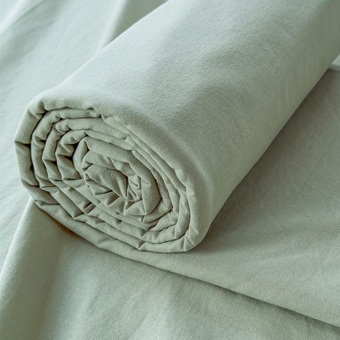 91家纺网 家纺一手货源 找家纺 柠萌家居 2026年新款全棉A类母婴级水洗棉纯棉床单纯色系列单品 薄荷绿