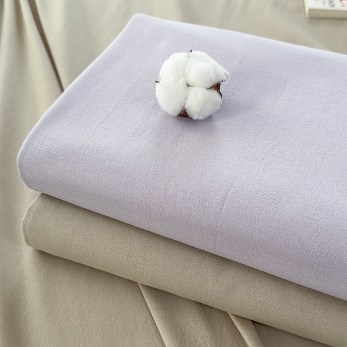 91家纺网 家纺一手货源 找家纺 柠萌家居 2026年新款全棉A类母婴级水洗棉纯棉床单纯色系列单品 卡其