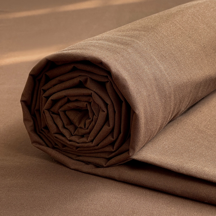 91家纺网 家纺一手货源 找家纺 柠萌家居 2026年新款全棉A类母婴级水洗棉纯棉床单纯色系列单品 摩卡