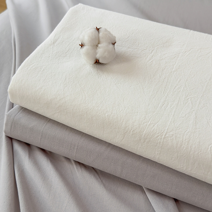 91家纺网 家纺一手货源 找家纺 柠萌家居 2026年新款全棉A类母婴级水洗棉纯棉床单纯色系列单品 浅灰