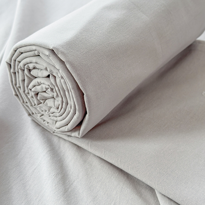 91家纺网 家纺一手货源 找家纺 柠萌家居 2026年新款全棉A类母婴级水洗棉纯棉床单纯色系列单品 浅灰