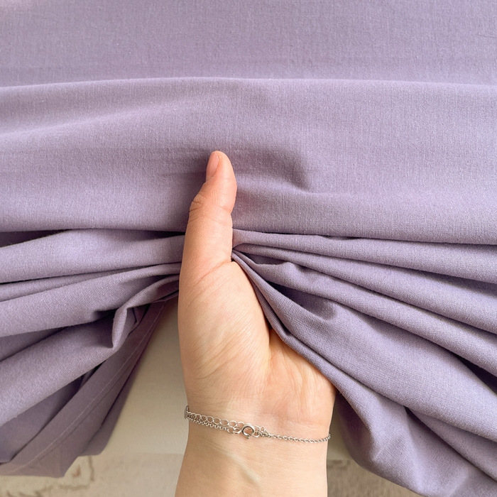 柠萌家居 2026年新款全棉A类母婴级水洗棉纯棉床单纯色系列单品 紫罗兰