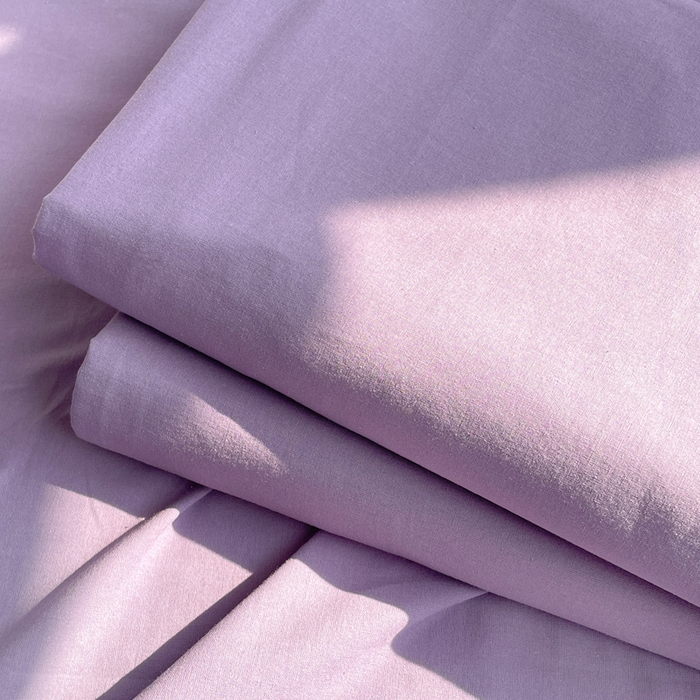 91家纺网 家纺一手货源 找家纺 柠萌家居 2026年新款全棉A类母婴级水洗棉纯棉床单纯色系列单品 紫罗兰