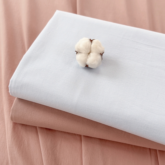 91家纺网 家纺一手货源 找家纺 柠萌家居 2026年新款全棉A类母婴级水洗棉纯棉床单纯色系列单品 豆沙