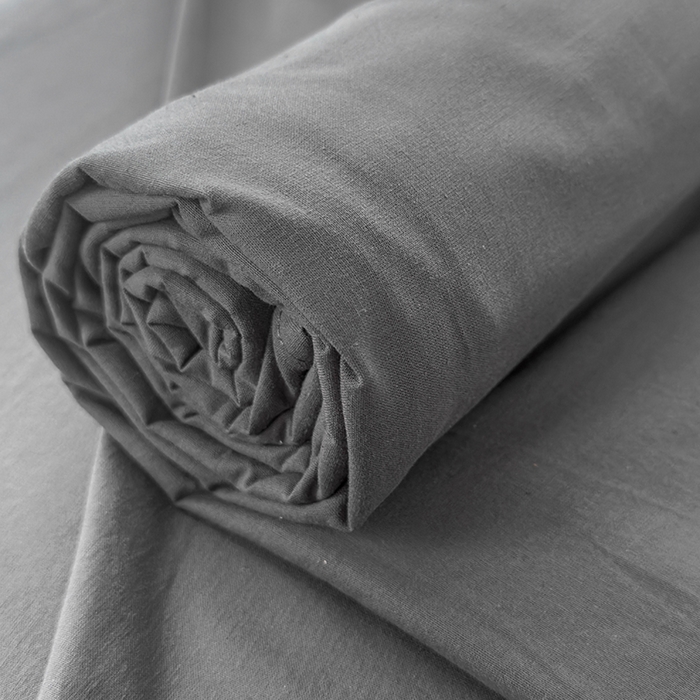 91家纺网 家纺一手货源 找家纺 柠萌家居 2026年新款全棉A类母婴级水洗棉纯棉床单纯色系列单品 高级灰