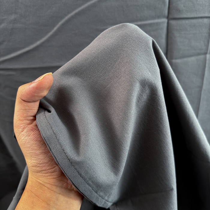 91家纺网 家纺一手货源 找家纺 柠萌家居 2026年新款全棉A类母婴级水洗棉纯棉床单纯色系列单品 高级灰