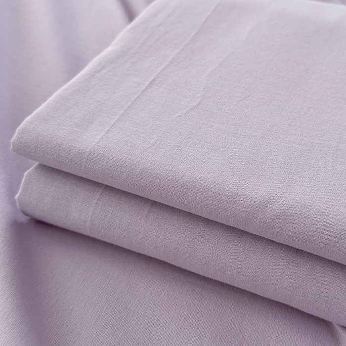 91家纺网 家纺一手货源 找家纺 柠萌家居 2026年新款全棉A类母婴级水洗棉纯棉床单纯色系列单品 浅紫