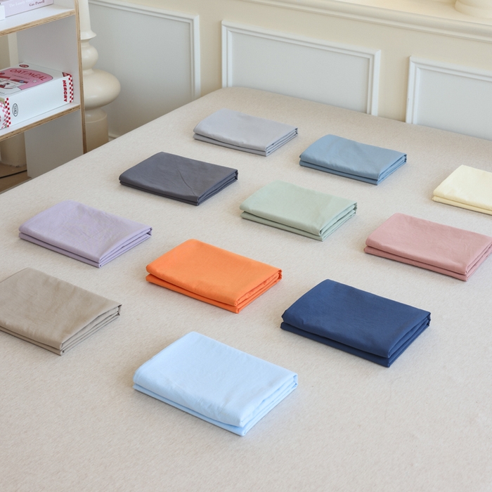 91家纺网 家纺一手货源 找家纺 柠萌家居 2026年新款全棉A类母婴级水洗棉纯棉床单纯色系列单品 组合图仅供参考不可下单