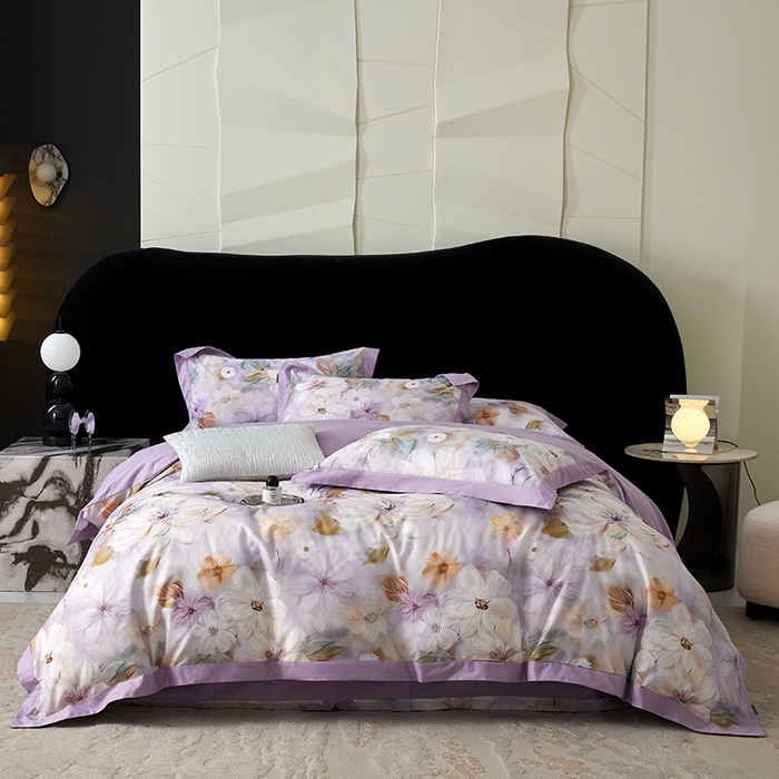 91家纺网 家纺一手货源 找家纺 （总）薏思家纺 2026年13376新疆铂金棉飞边工艺印花四件套