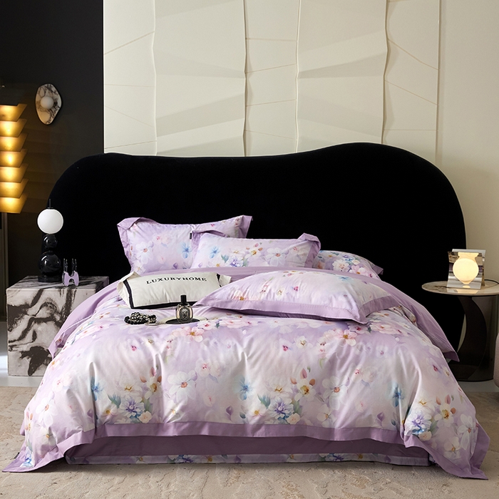 91家纺网 家纺一手货源 找家纺 （总）薏思家纺 2026年13376新疆铂金棉飞边工艺印花四件套