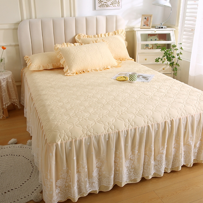 91家纺网 家纺一手货源 找家纺 （总）怡源梦 2026新款清新雅致单被套床裙单品床裙单件