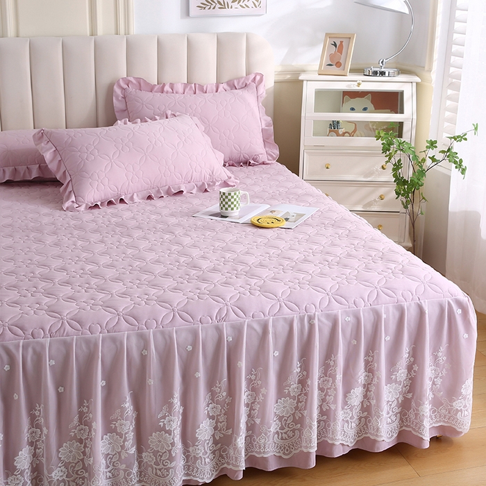 91家纺网 家纺一手货源 找家纺 （总）怡源梦 2026新款清新雅致单被套床裙单品床裙单件