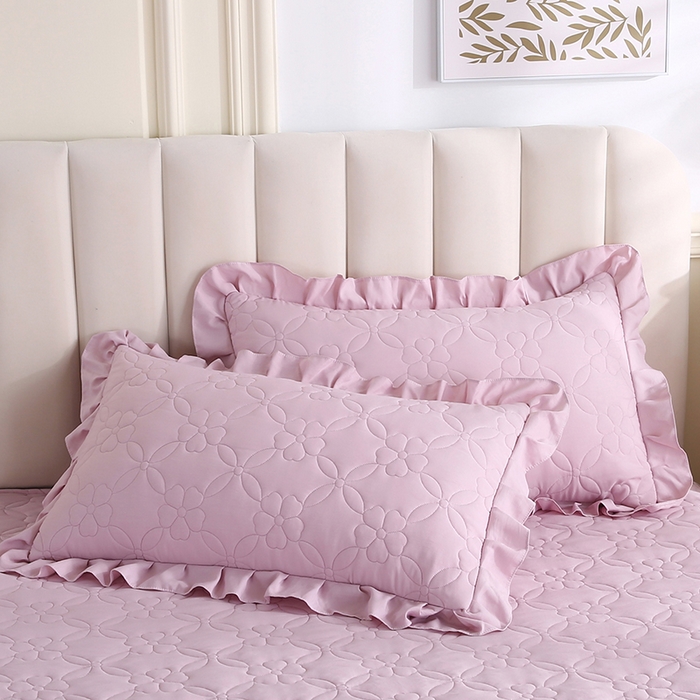 91家纺网 家纺一手货源 找家纺 怡源梦 2026新款清新雅致单被套床裙单品床裙单件 淡雅紫