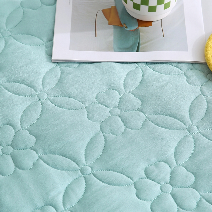 91家纺网 家纺一手货源 找家纺 怡源梦 2026新款清新雅致单被套床裙单品床裙单件 浅兰