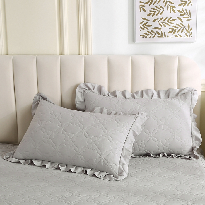 91家纺网 家纺一手货源 找家纺 怡源梦 2026新款清新雅致单被套床裙单品床裙单件 星光灰